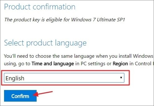 téléchargement de l'iso de windows 7 étape 2