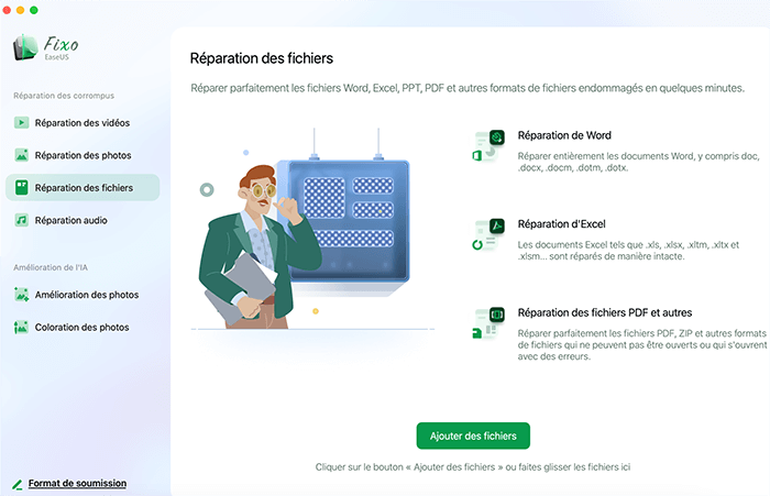 Réparation de document Macfixo étape 1