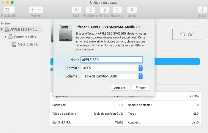 format ssd sur mac
