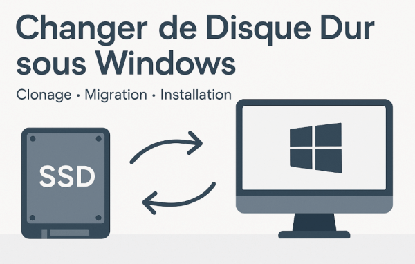 comment changer disque dur windows