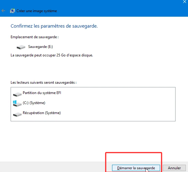 Créer une image système de Windows 10/8/7 sur USB
