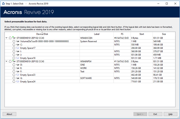 top 6 des logiciels de récupération de fichiers sur carte SD - Acronis Revive