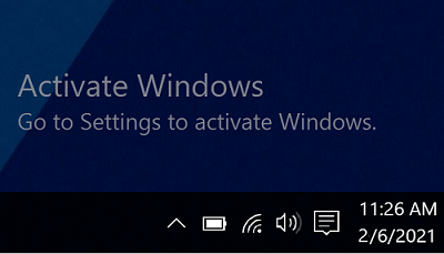 activer windows 10 watermark