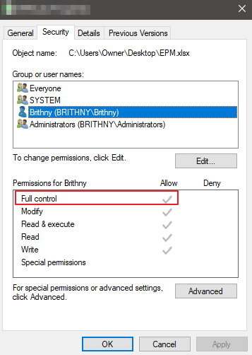 donner le plein contrôle