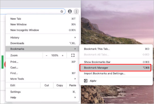 gestionnaire de favoris