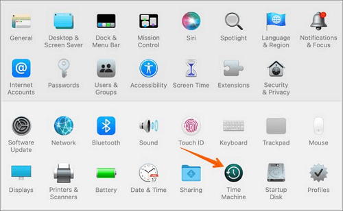 icône de la machine à cliquer sur le temps