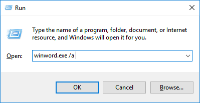 Désactiver les add-ins de Word