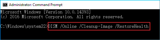 commande restorehealth
