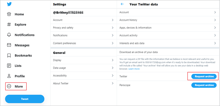 récupérer les tweets supprimés via l'archive twitter - 1