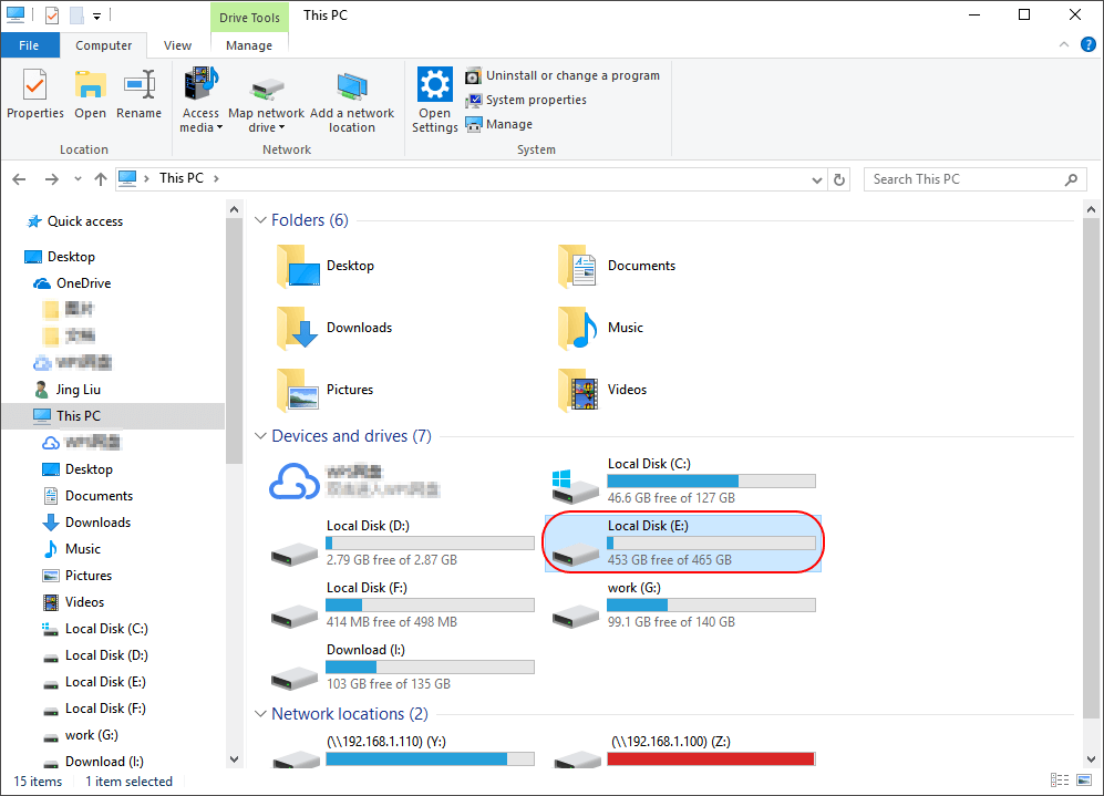 réparer le lecteur n'est pas accessible l'accès est refusé - étape 4