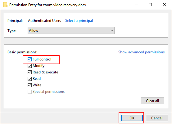 Contrôle total de l'accès et de l'ouverture des fichiers Word