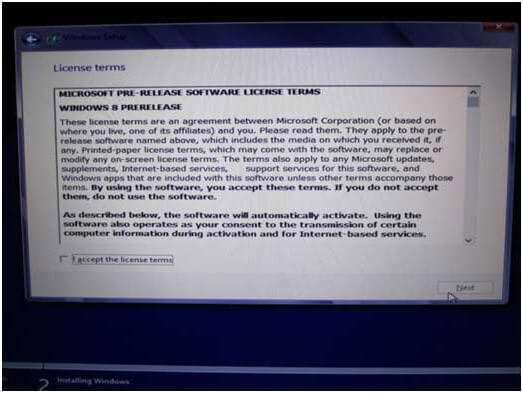 accepter les conditions de licence