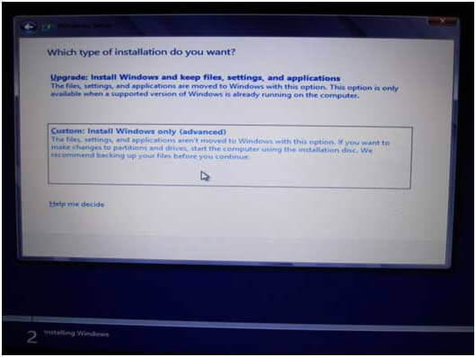 sélectionner l'espace non alloué