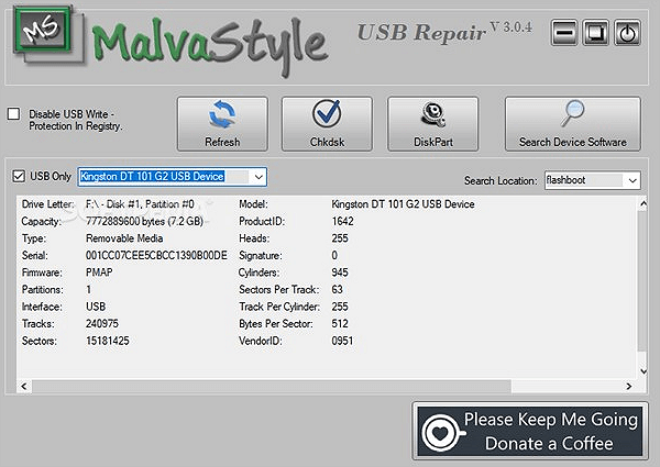 malvastyle usb repair tool