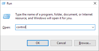 ouvrir le panneau de configuration