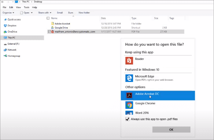ouvrir un pdf crypté