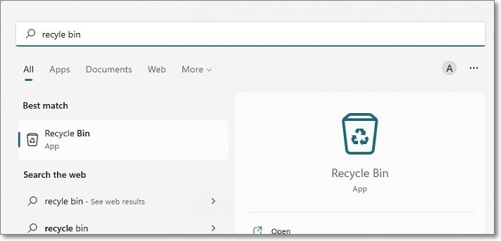ouvrir les bacs de recyclage dans les fenêtres