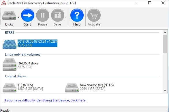 reclaime nas recovery