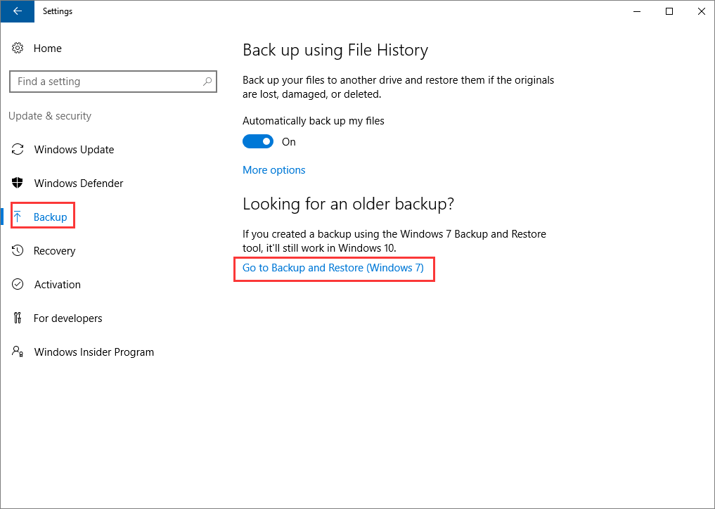 récupérer à partir d'une sauvegarde