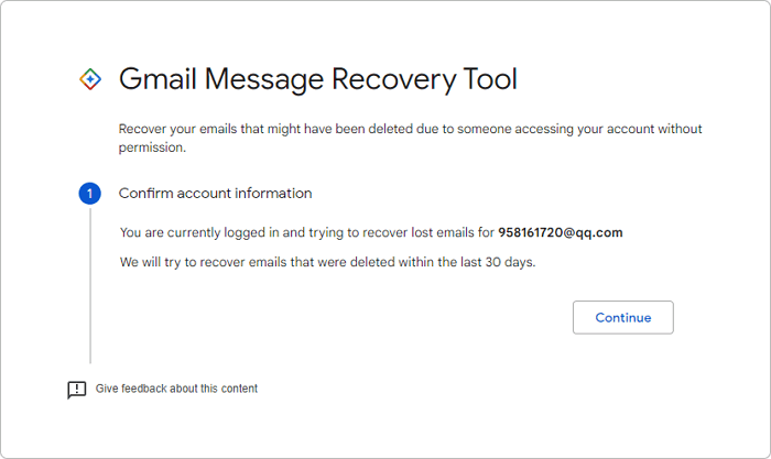 récupérer les emails de gmail après 30 jours