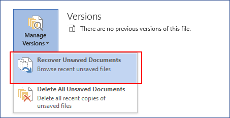 Récupérer les documents Word non sauvegardés de la version de gestion