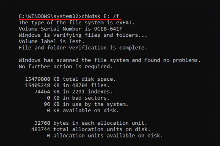 comment récupérer des fichiers supprimés de l'usb en utilisant cmd - 1