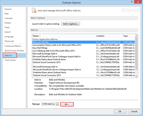 réparer Microsoft Outlook a cessé de fonctionner - méthode 1