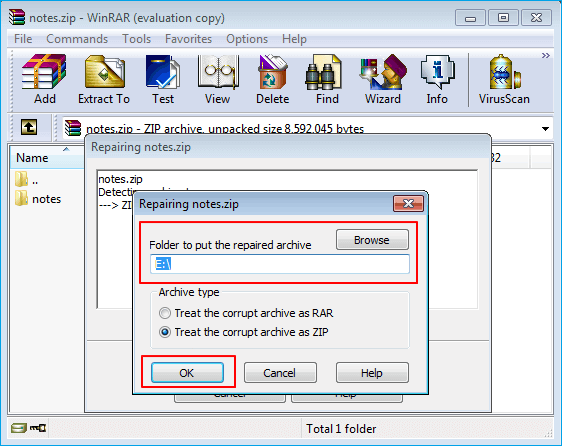 Réparez le fichier ZIP corrompu ou non valide.