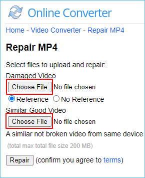 Télécharger un MOV corrompu