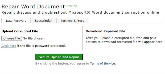 Bureau en ligneRécupération