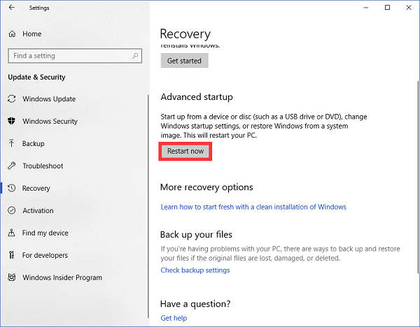 redémarrer maintenant