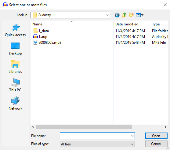 Restaurer les pistes perdues dans Audacity.