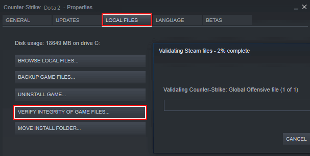Restaurez les parties perdues en vérifiant l'intégrité des jeux Steam.
