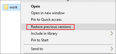 restaurer la version précédente
