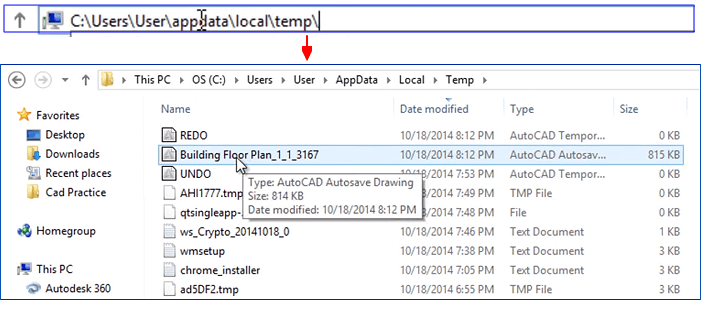 Ouvrez le dossier de sauvegarde automatique.