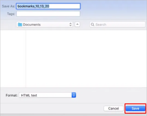 bouton de sauvegarde