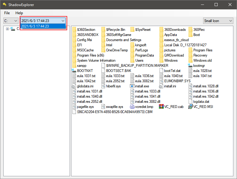 utiliser l'explorateur d'ombre