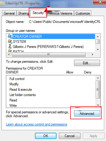 prendre la propriété dans windows 7