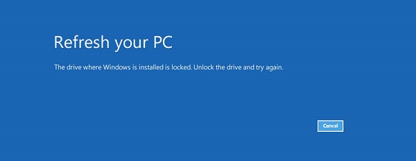 le lecteur où Windows est installé est verrouillé