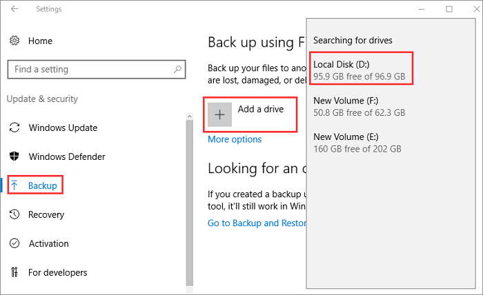 activer l'historique des fichiers - 1