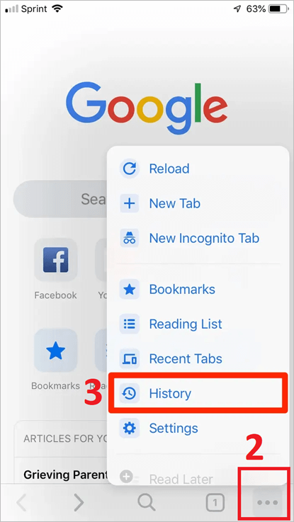 historique de navigation