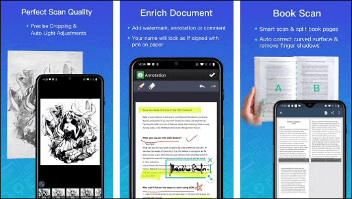 interface de camscanner
