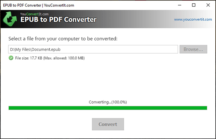 convertisseur epub en pdf pour windows
