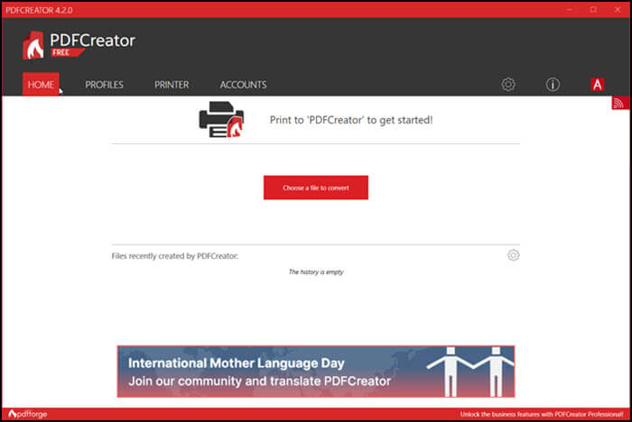 convertisseur et impression de pdf creator
