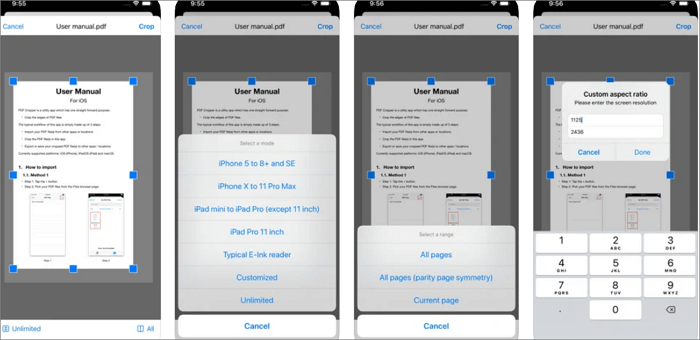 Recadrer PDF sur l'iPhone