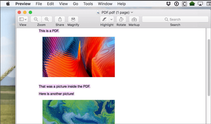 Extraire le contenu d'un PDF sur Mac