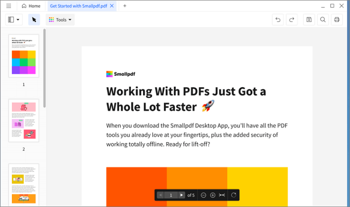 SmallPDF editor sous Windows