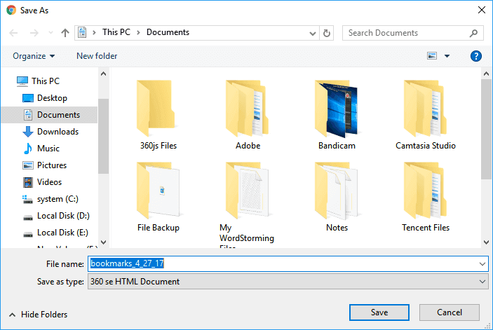 Exportez et enregistrez les signets Chrome sur un périphérique externe pour les transférer sur un nouveau PC.