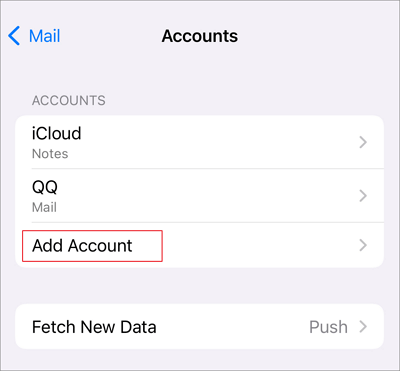 ajouter un compte email