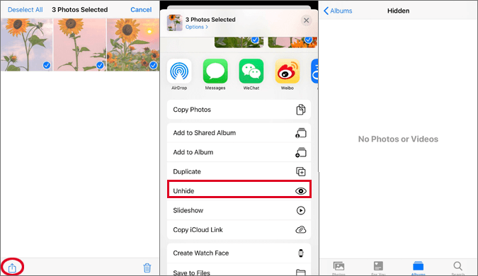 Afficher les albums sur iPhone